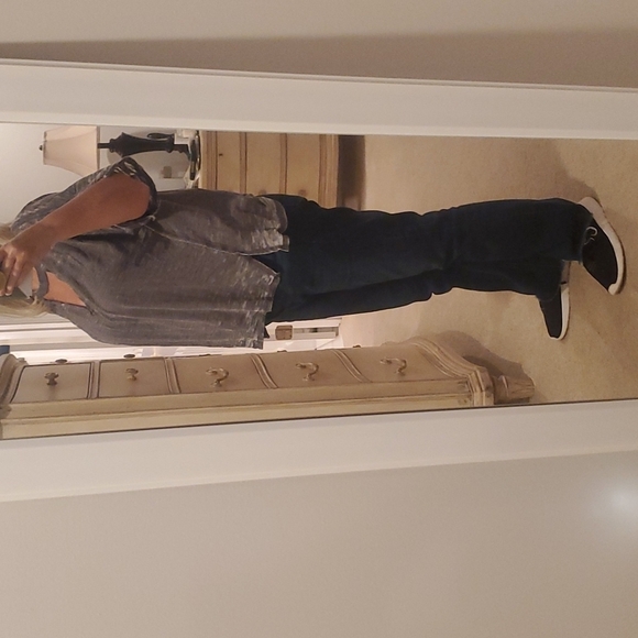 FREE People Distressed T-shirt Size Small - Picture 2 of 5